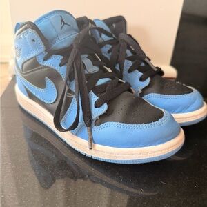 Air Jordan Kids' Sneakers - Black and Light Blue